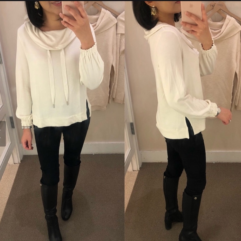 Lou and grey signature drawstring cowl top